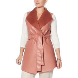 G by Giuliana Black Label Reversible Vest in Light Cedar